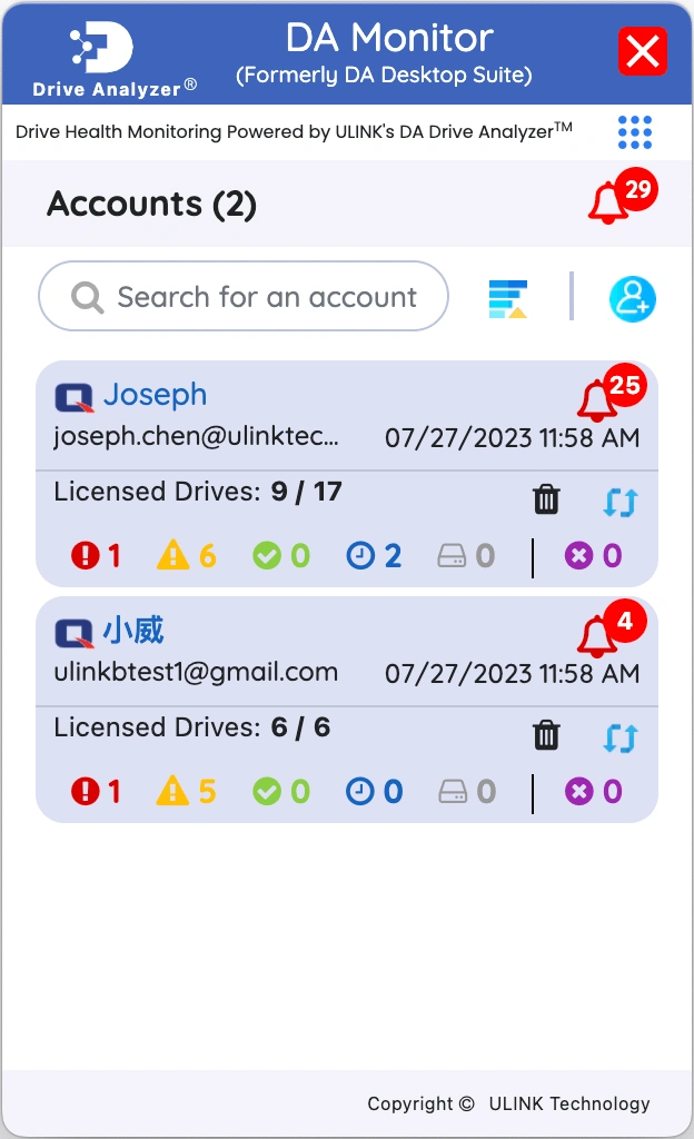 DA Monitor App